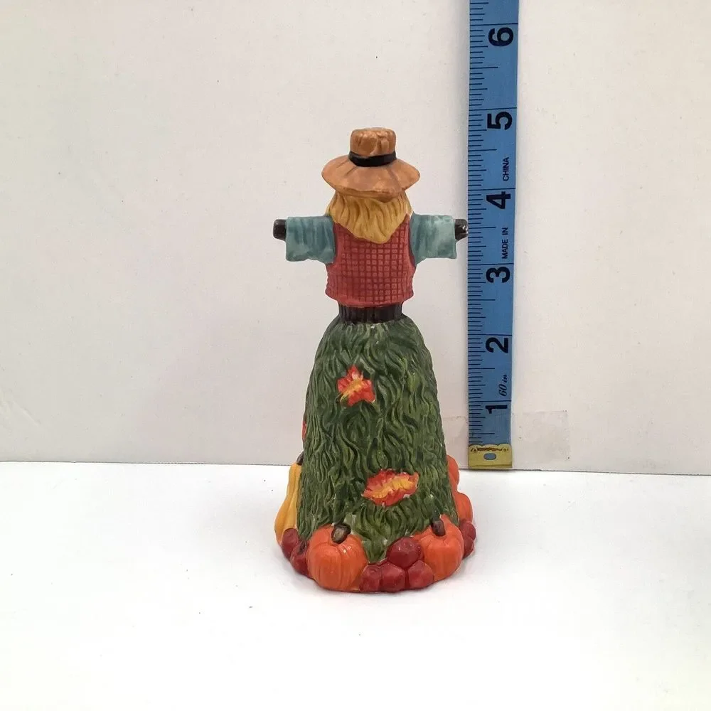 Porcelain Bell Collection Hand Painted Scarecrow Harvest Collectible‎ 6